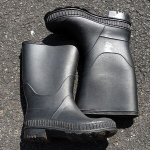 Black Rubber Men's Boots